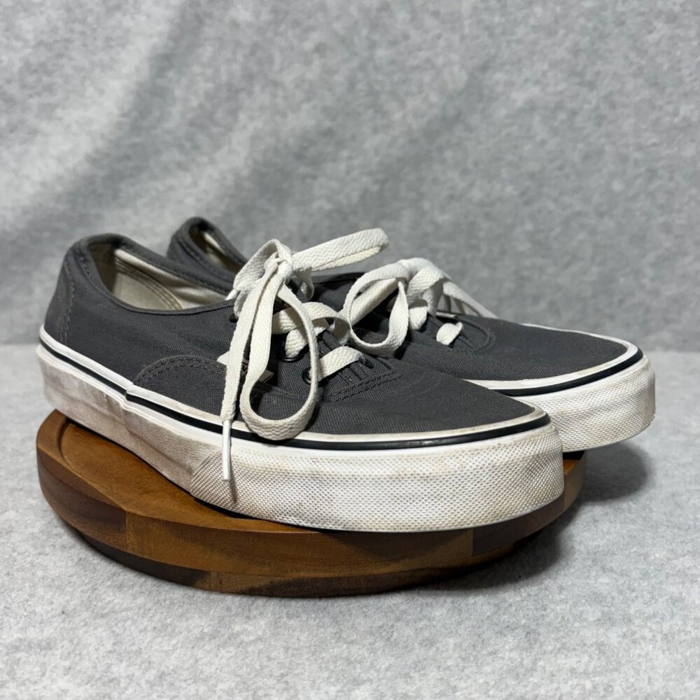 Vans Off The Wall Gray Canvas Lace-Up Sneakers Size 5 Mens Or 6.5 Womens - Picture 3 of 11